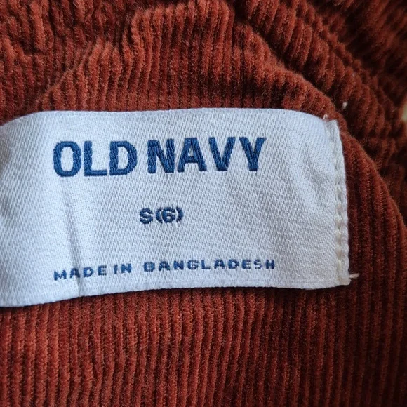 Old Navy Kids Corduroy Button-Front Dress - Rust Size S -6 - Picture 7 of 7